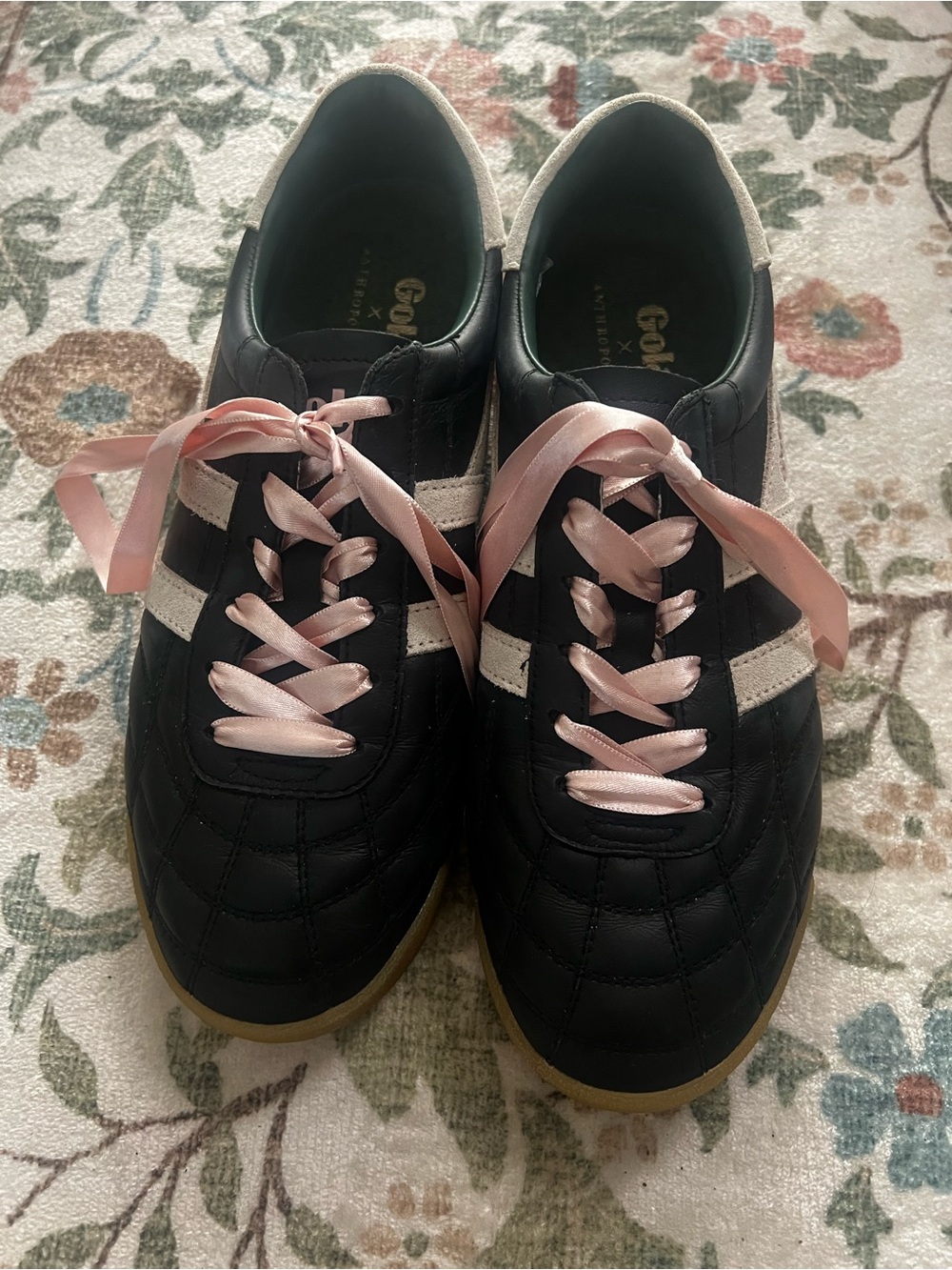 GOLA X ANTHROPOLOGIE Stadium Sneakers Ribbon Lace Size 8 - Picture 2 of 5